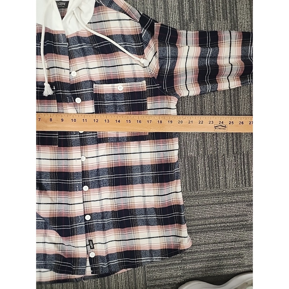 CQR Flannel Shirt With‎ Hood Size M. Button Down. - Picture 6 of 9